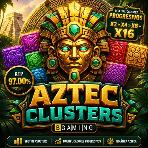 Aztec Clusters de BGaming con temática azteca y símbolos en clusters