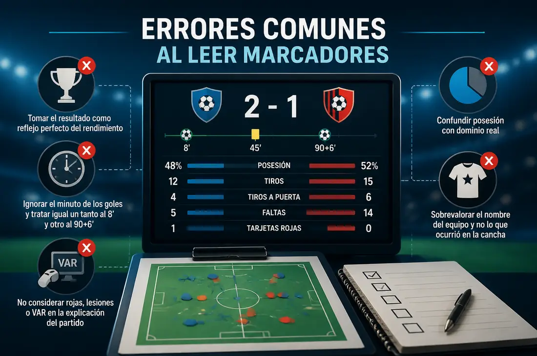 Errores comunes al leer marcadores deportivos