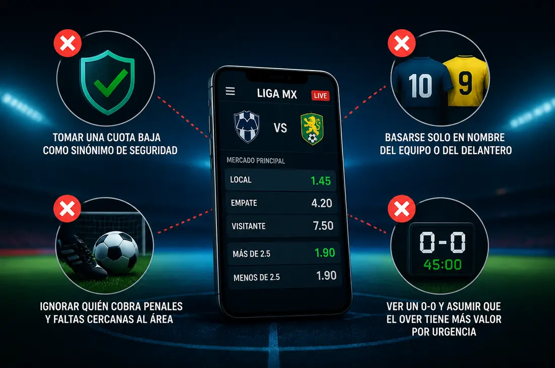 Errores de lectura de momios Liga MX